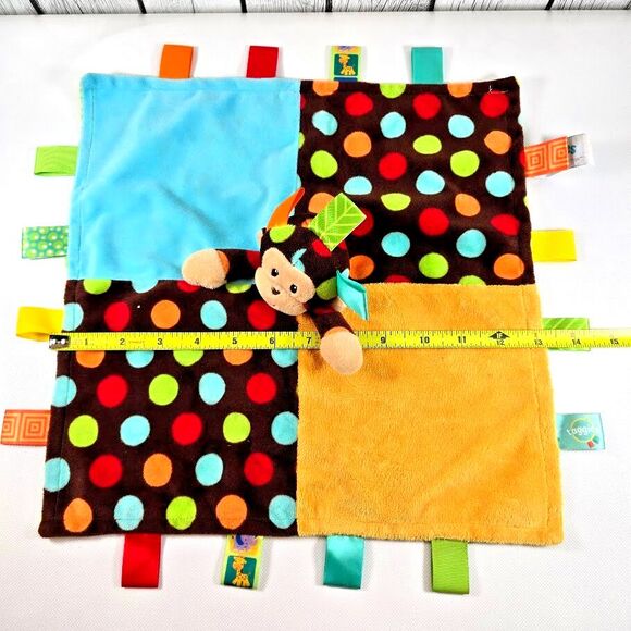 Mary Meyer Taggies Monkey 13x13 Security Blanket Lovey Toy Soft Baby Comforter - Picture 5 of 10